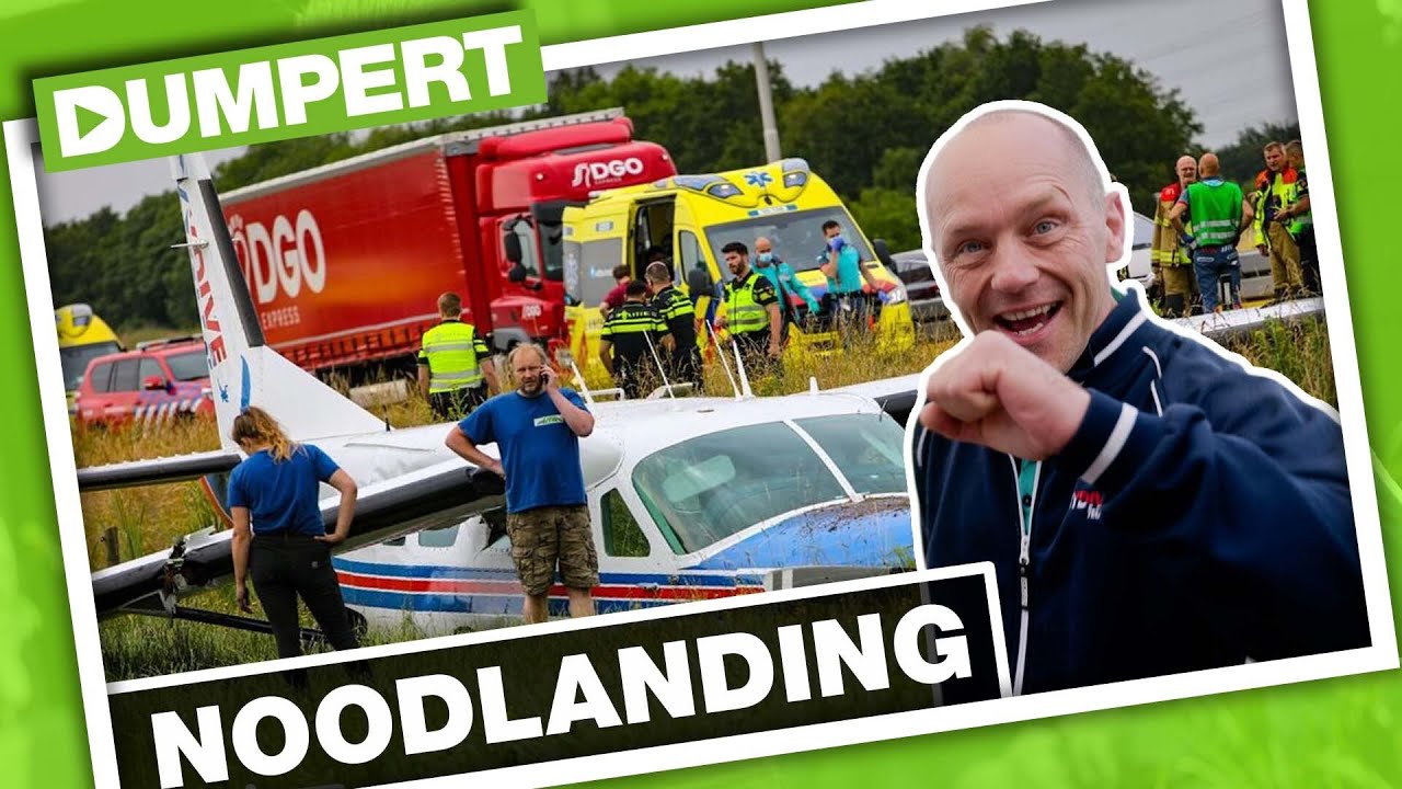 Hele enge noodlanding in weiland langs A50