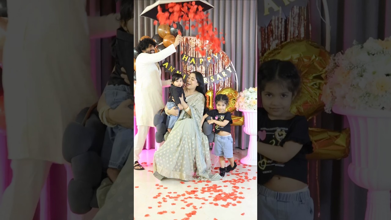 Our 12th Marriage Anniversary Celebration 🎊  Most Romantic ❤️ #shorts #ytshorts #youtubeshorts