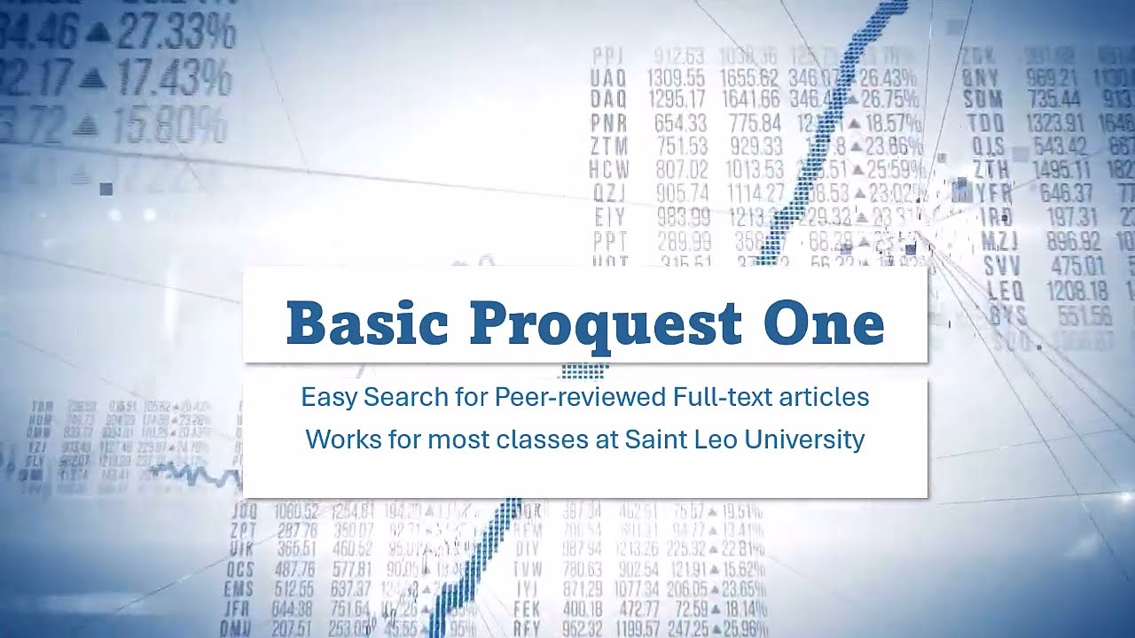 Find Peer‑Reviewed Articles FAST | ProQuest in 90 Seconds