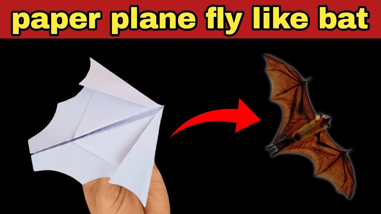 Plane flies like a bat || bat 🦇 plane tutorial || how to make a paper plane 