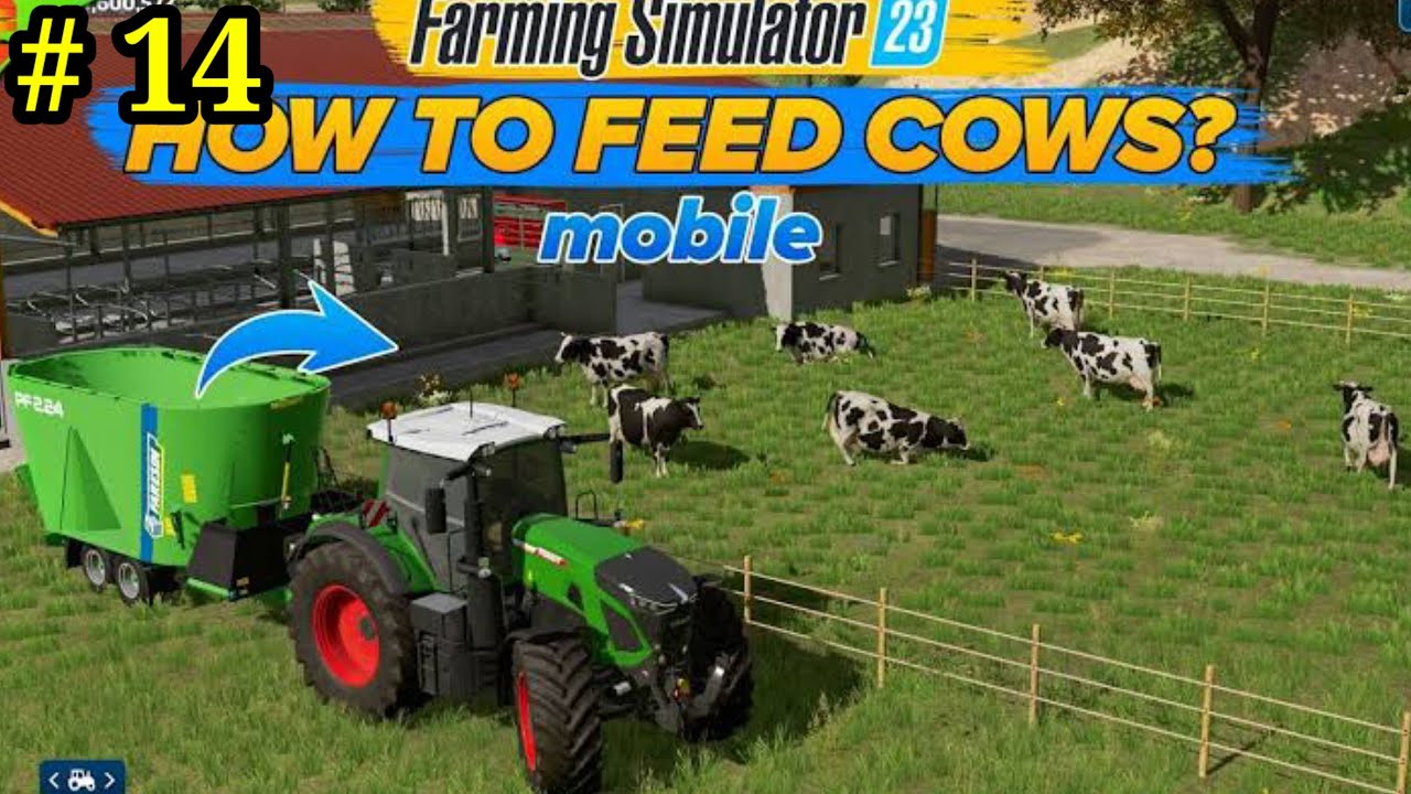 how to feed cows ? 🤔 || cow feeding tutorial in fs 23 || ( android / iOS )