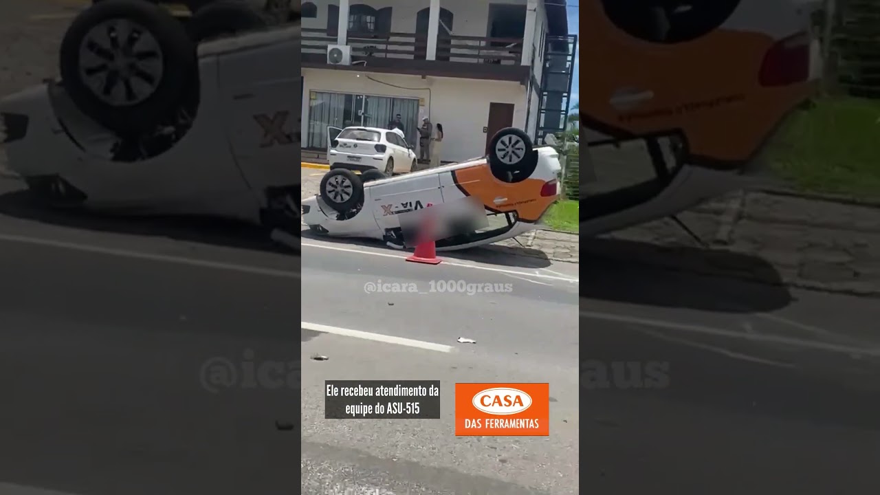 Colisões de veículos em Içara e Criciúma 