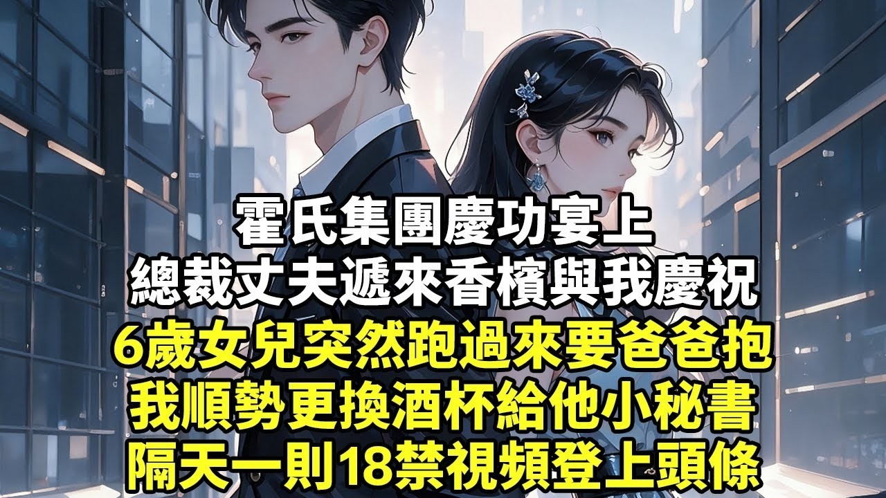 霍氏集團慶功宴上總裁丈夫遞來香檳與我慶祝6歲女兒突然跑過來要爸爸抱我順勢更換酒杯給他小秘書隔天一則18禁視頻登上頭條【現實情感】【豪門言情】【故事】【短篇】