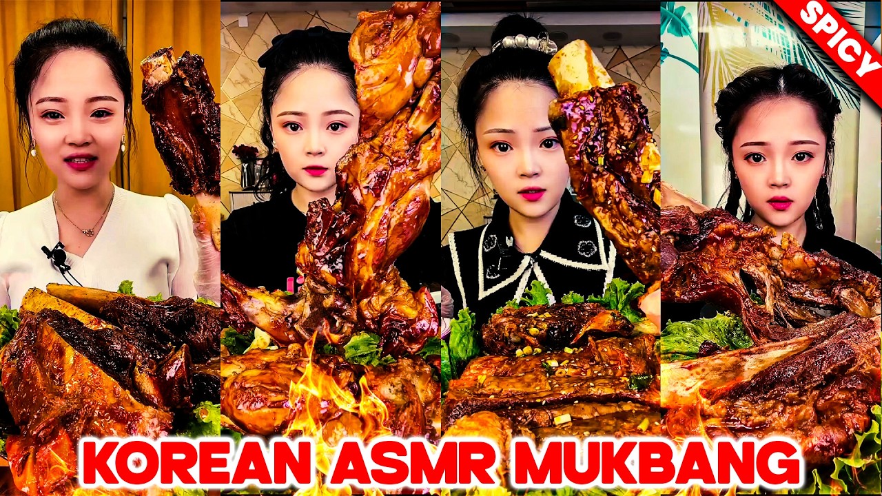 REAL #ASMR #MUKBANG:) SPICY PORK BELLY SOOTHING SOUNDS WHIEL ENJOING DELICIOUS FOOD @ASMRwithNOBODY