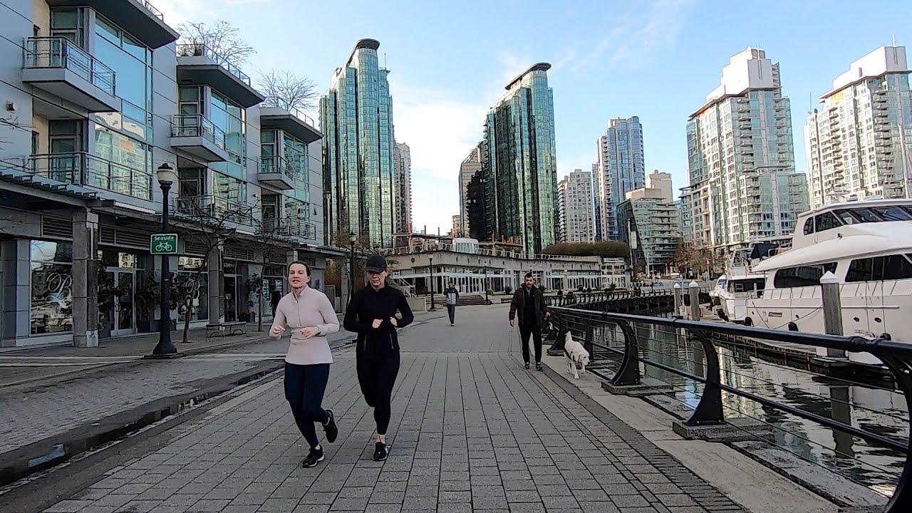 Downtown Vancouver Canada. February 2020. City Life.