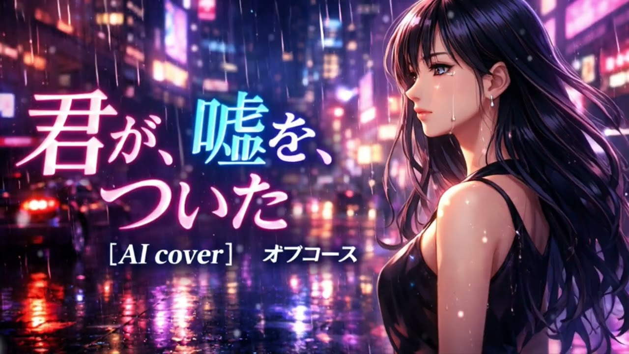 【AI cover】オフコース 君が、嘘を、ついた 80年代名曲をネオシティポップ化