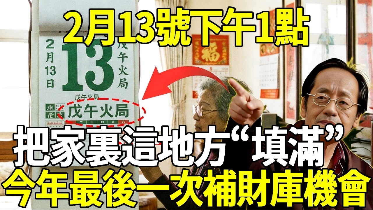 2月13號下午1點，把家裏這個地方“填滿”！倪海廈：這是最後一次補財庫的機會，錯過了後悔一整年！#倪海廈 #倪師 #補財庫 #送灶神#灶王爺 #民俗禁忌