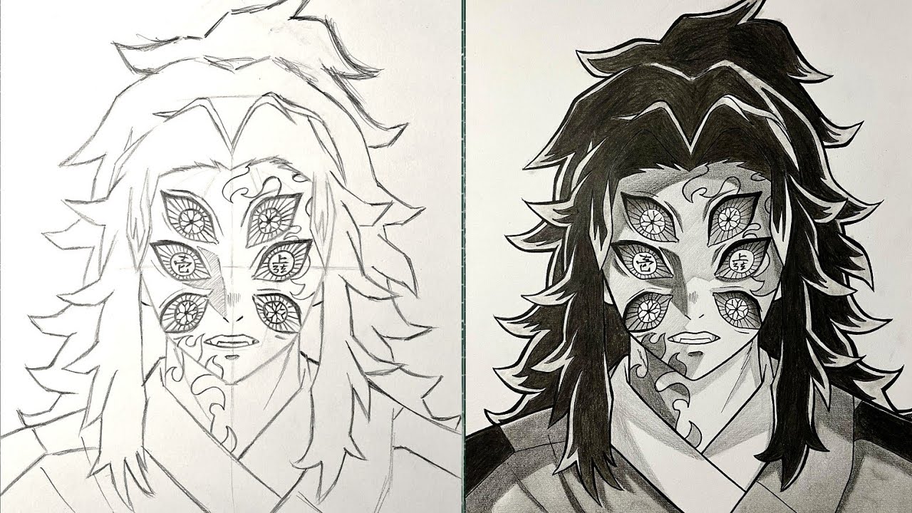 How to Draw Kokushibo | drawing tutorial | how to draw anime for beginners