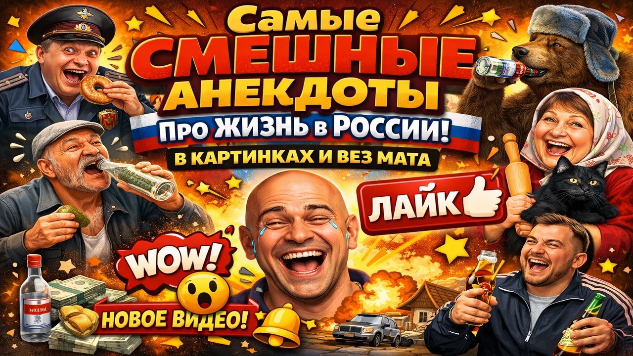 Самые смешные анекдоты про жизнь в России ! В картинках и без мата — подборка первая!?