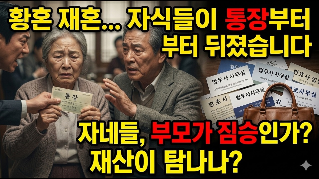 “황혼 재혼 한다 했더니… 자식들이 통장부터 뒤졌습니다”