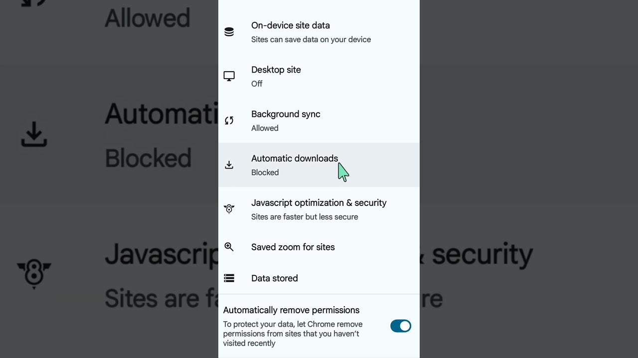 Как отключить автоматические загрузки на устройствах Chrome Android или iOS #chromesettings #andr...
