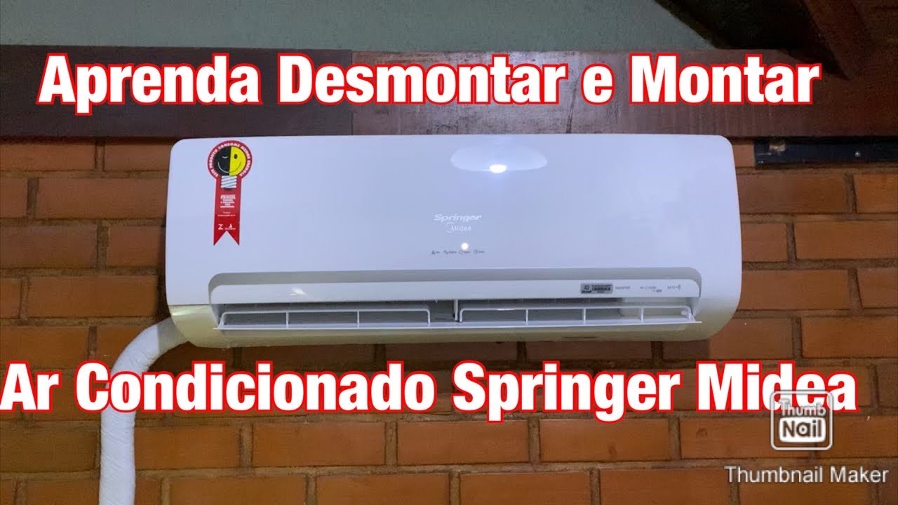 Aprenda Desmontar e Montar Para Limpeza Manutenção Ar Condicionado Springer Midea Inverter