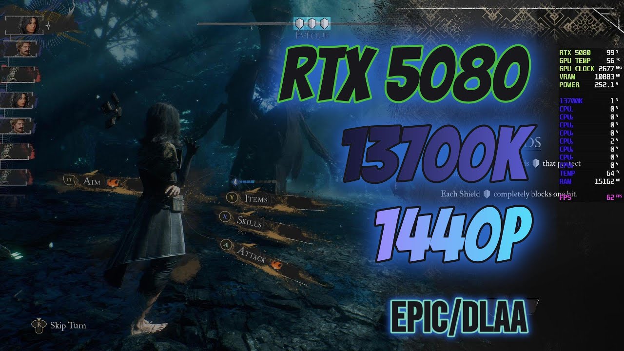 RTX 5080 + 13700k | Clair Obscur Expedition 33 Benchmark | 1440p Epic DLSS/DLAA