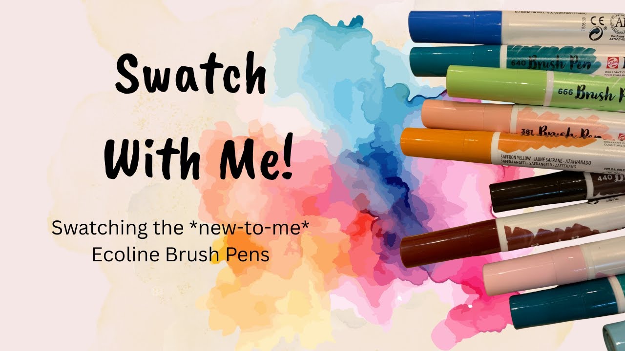 Swatching Ecoline Brush Pens