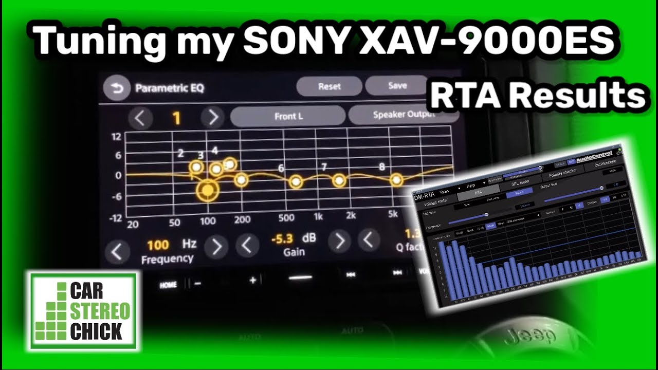 Tuning Review | SONY XAV-9000ES using Parametric EQ + Graphic EQ | RTA Results