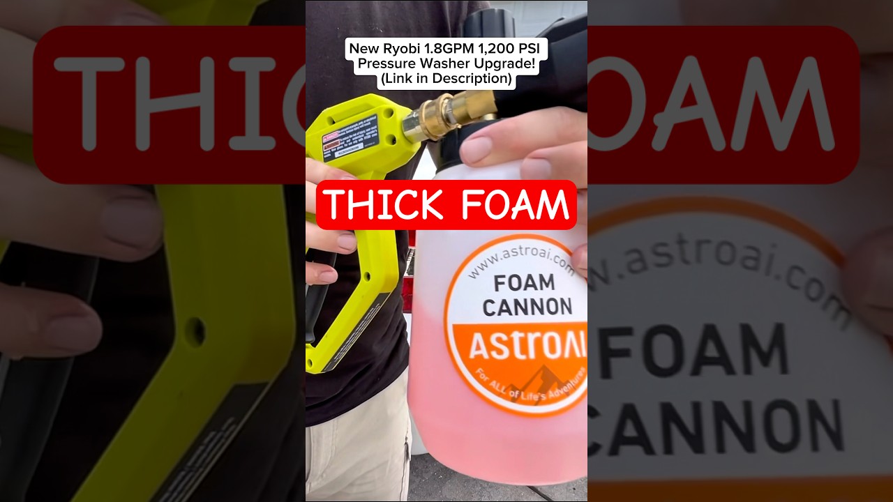 Ryobi 1.8 GPM Pressure Washer Foam Cannon Upgrade