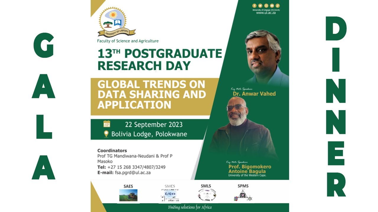 Faculty of Science and Agriculture 13th Postgraduate Research Day, Award Ceremony