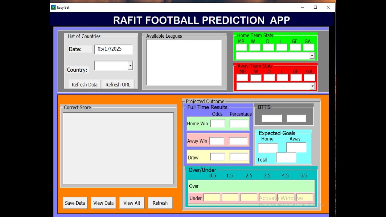 Demo Easy Bet Football Predicting Software
