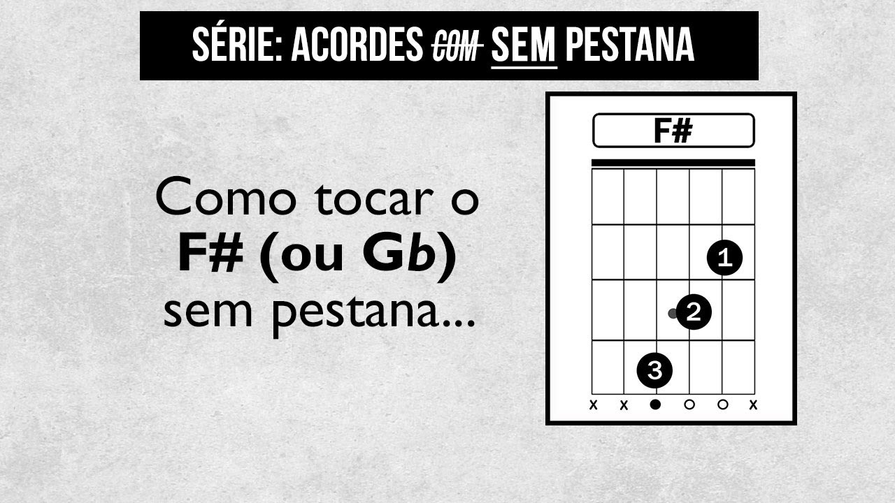 Como fazer o acorde F# ou Gb sem Pestana (Fá Sustenido ou Sol Bemol)  [Acordes Sem Pestana #12]