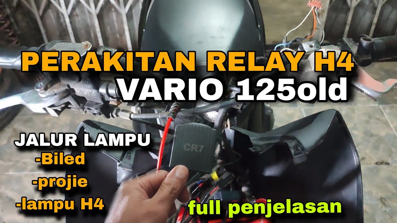 CARA MUDAH PEMASANGAN RELAY H4 DI MOTOR METIK ||HM otomotif