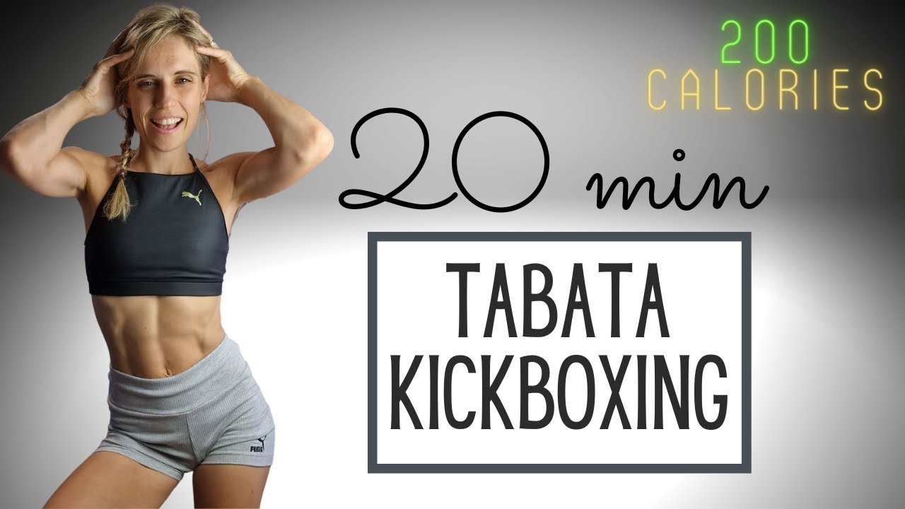 20 MINUTE STANDING KICKBOXING TABATA WORKOUT - NO REPEAT - NO EQUIPMENT - CALORIE BURNING AT HOME