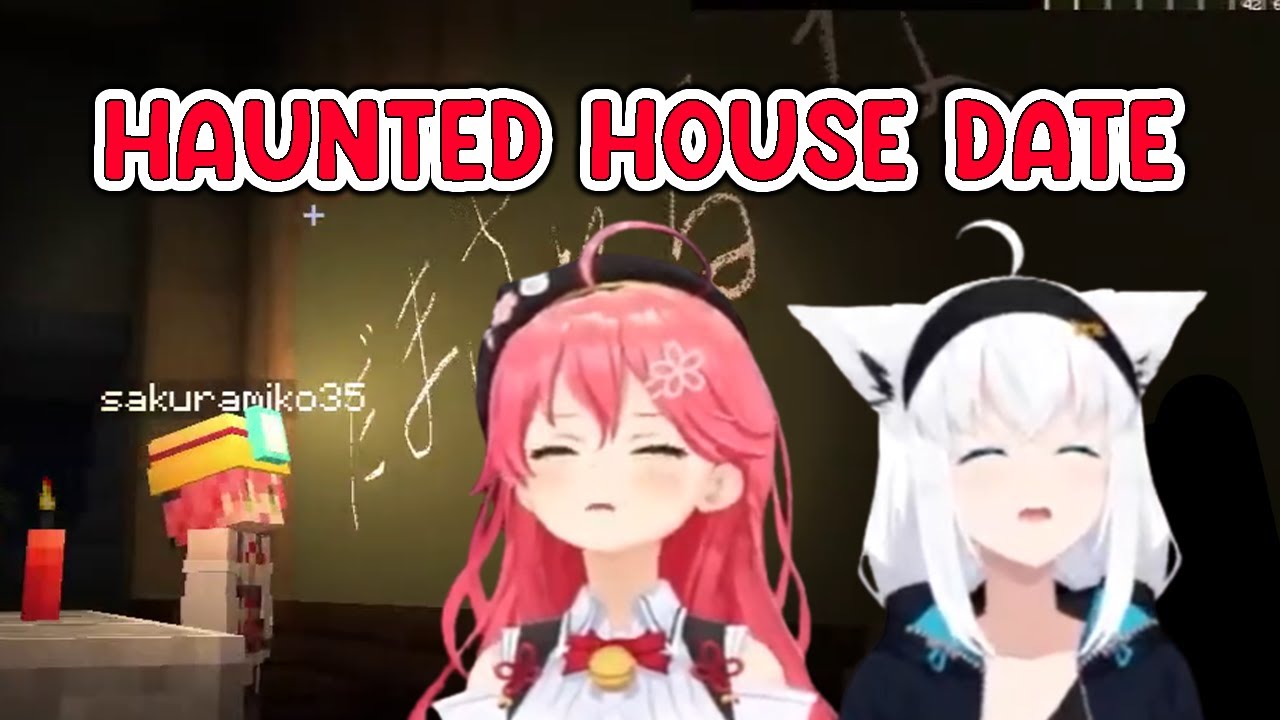 Miko is having a haunted house date with Fubuki