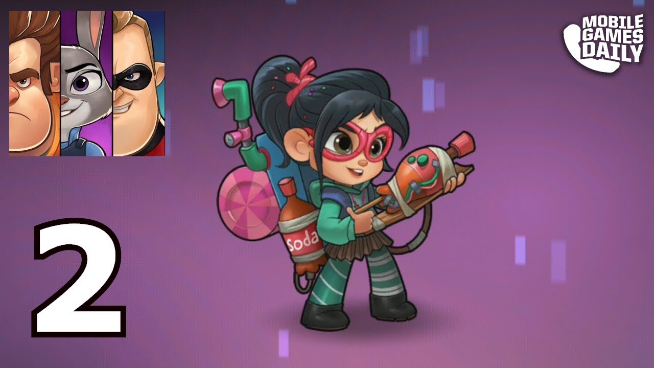 DISNEY HEROES Battle Mode Gameplay Walkthrough Part 2 - Vanellope (iOS Android)