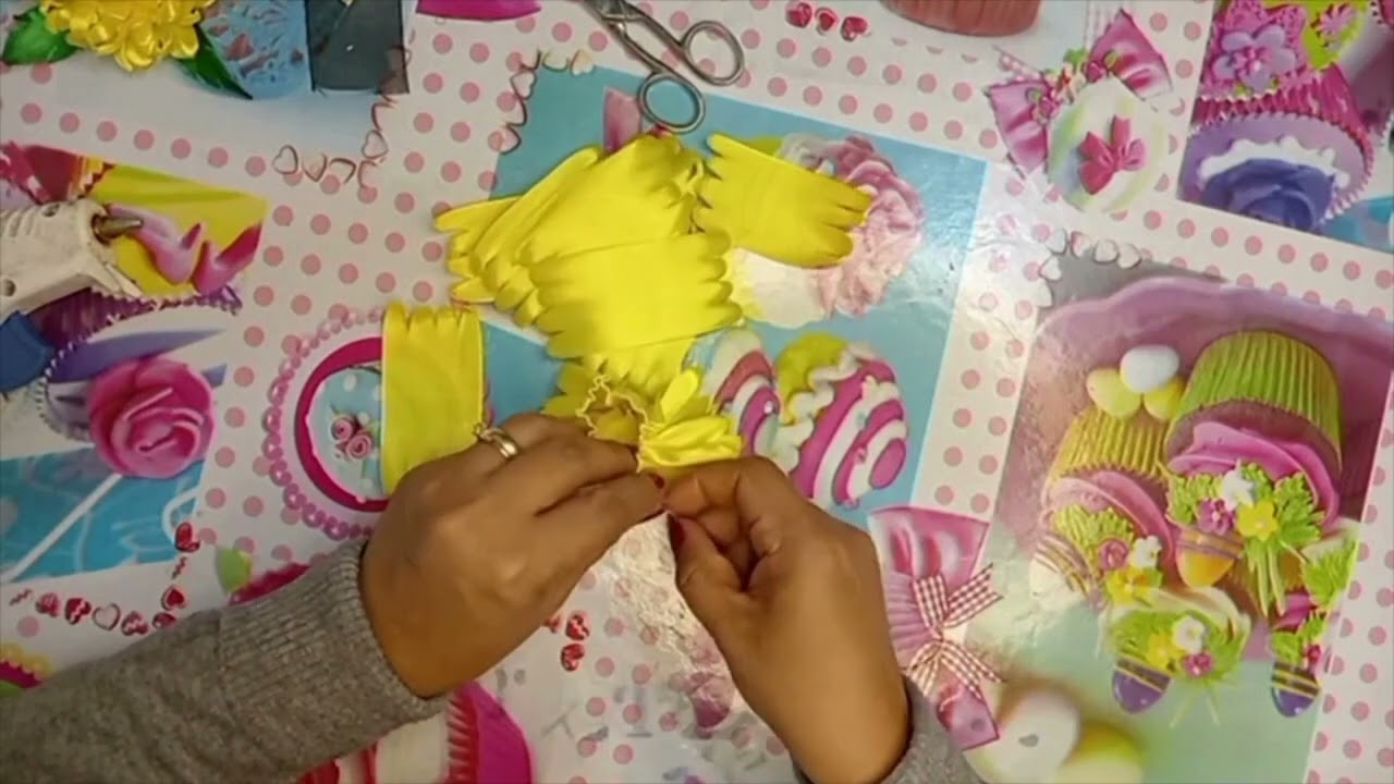 flor cempasúchil de listón