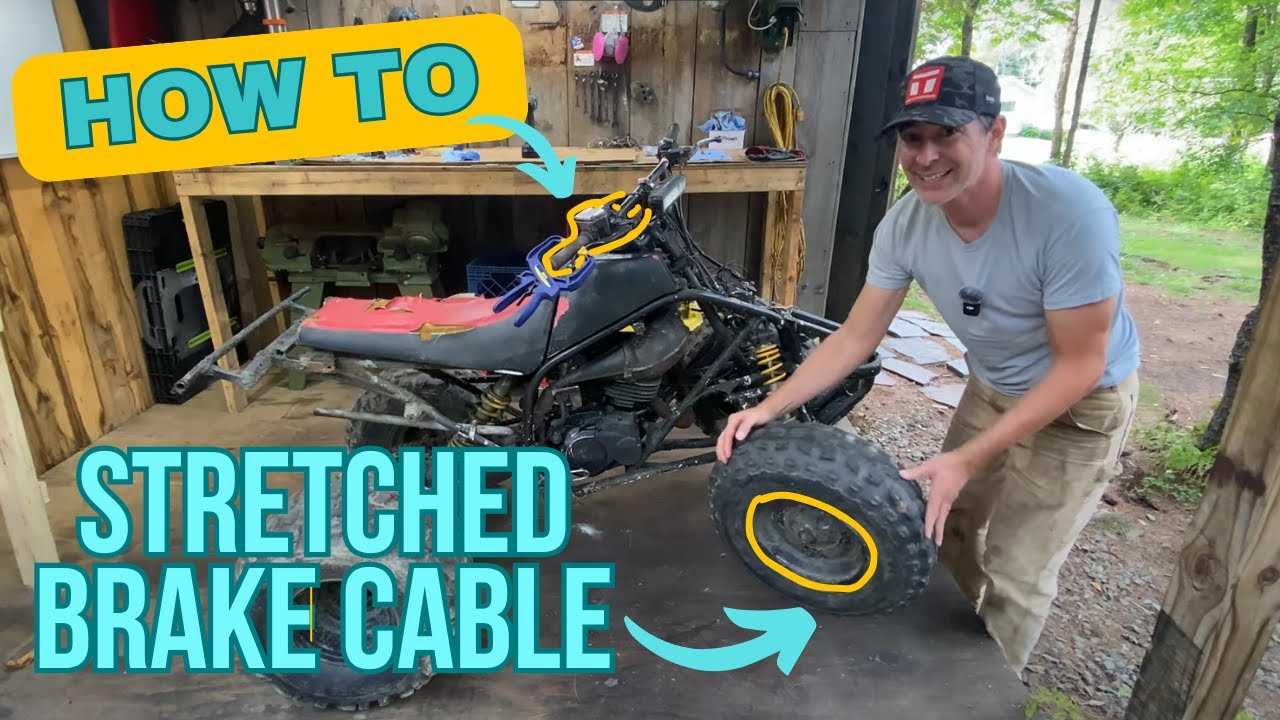 How To Adjust Stretched ATV Front Cable Pull Brakes at the Hub Splines (Everyone Misses This!)