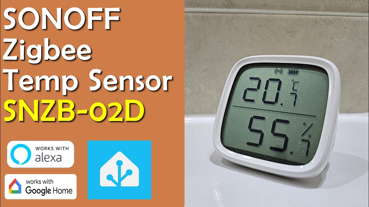 Sonoff Zigbee Temperature & Humidity Sensor Review SNZB-02D for Home Assistant