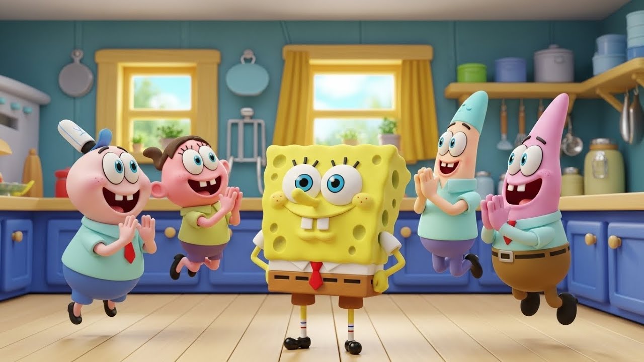 SpongeBob Slipped on a Gooey Goo 🌊 | Nursery Rhymes for Kids & Baby Songs