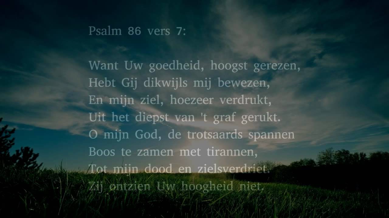 Psalm 86 vers 6 en 7 - Leer mij naar Uw wil te handlen