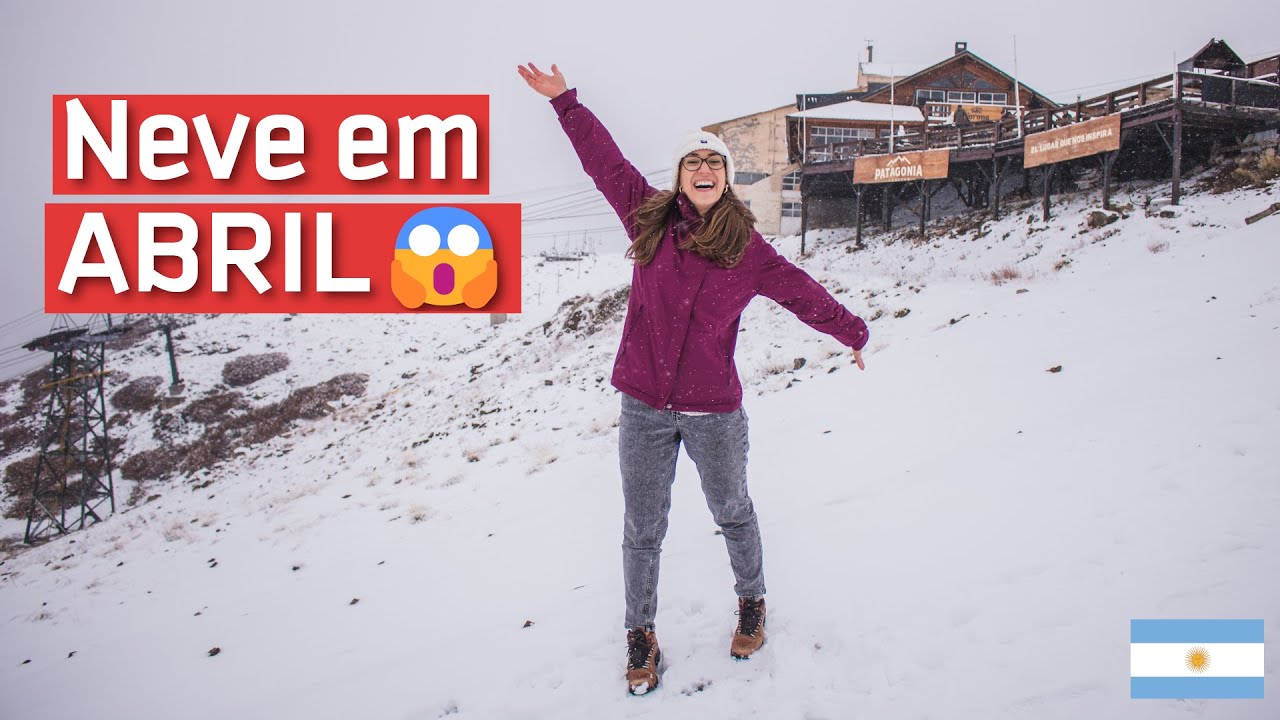 Pegamos NEVE em ABRIL em BARILOCHE! 🇦🇷 | Dia 1 | Cerro Catedral, Free Walking Tour, lojas e preços