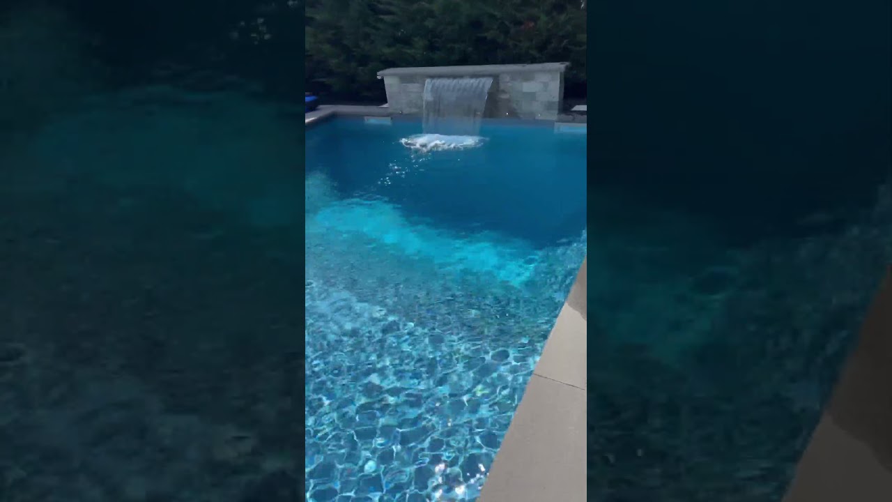 Pool water sparkling