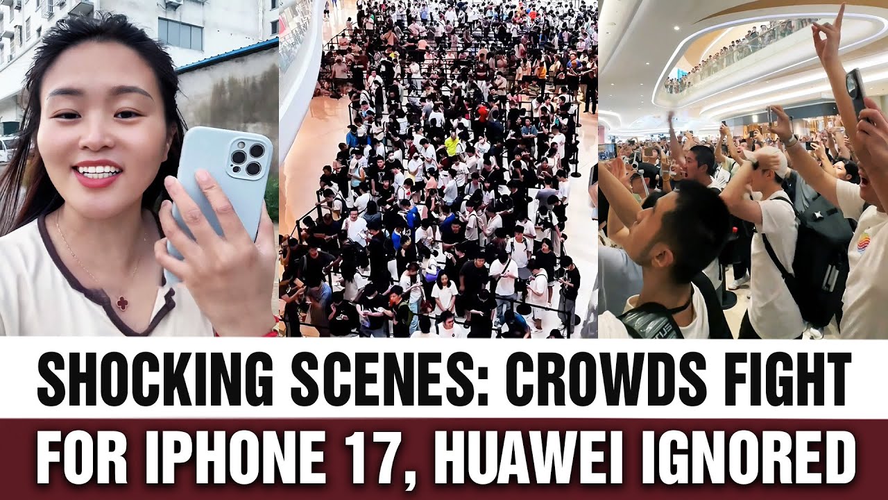 Шок! Китайцы борются за iPhone 17, пока Huawei борется с трудностями