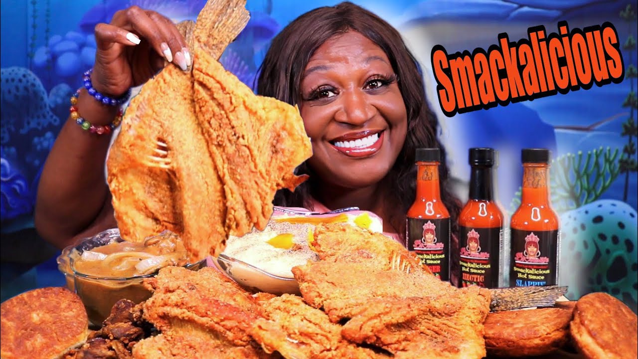 1ST TIME TRYING @Bloveslife SMACKALICIOUS HOT SAUCE | CRISPY GOLDEN FRIED FISH | EAT WITH ME | 먹방