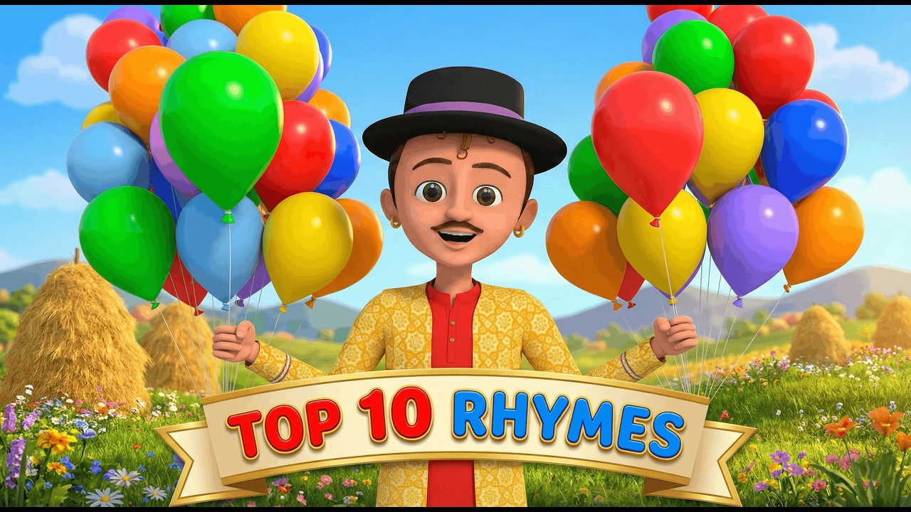 गुब्बारे वाला | Gubbare Wala | Hindi Nursery Rhymes - Rhymes for Kids and Toddlers | Hindi Balgeet