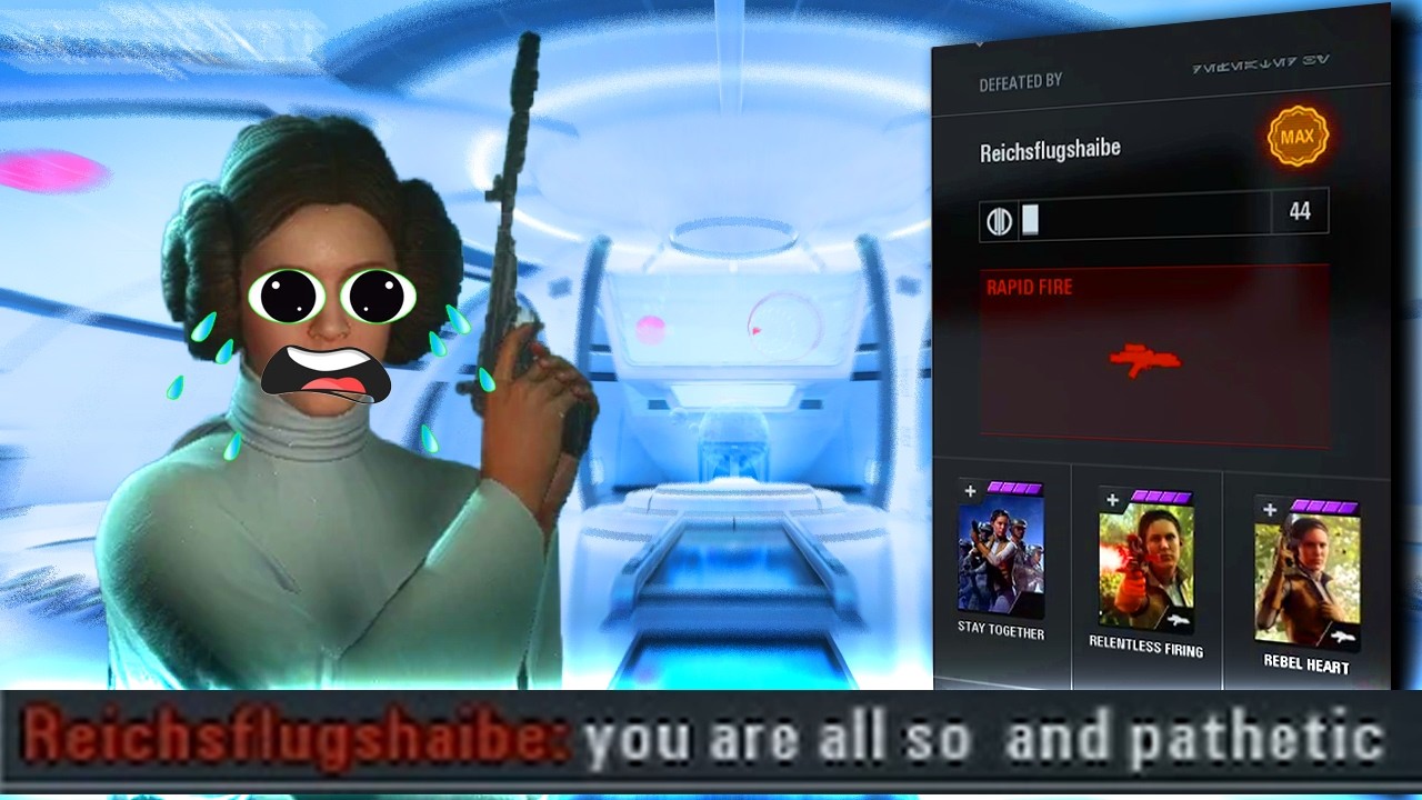 max leia gets mad after last minute clutch | Battlefront 2 | Heroes VS Villains