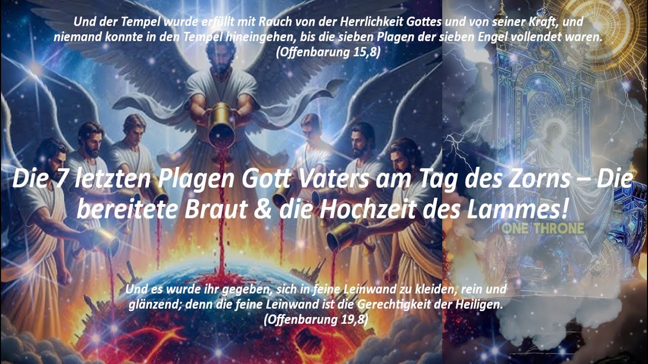 Die 7 letzten Plagen Gott Vaters am Tag des Zorns – Die Hochzeit des Lammes und die bereitete Braut