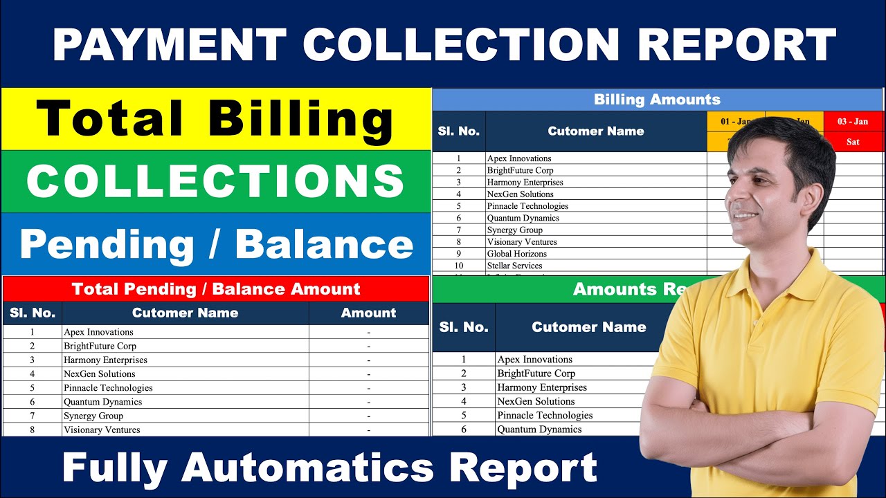 Payment Collection Sheet in Excel | Payment Collection Summary in Hindi Step By Step
