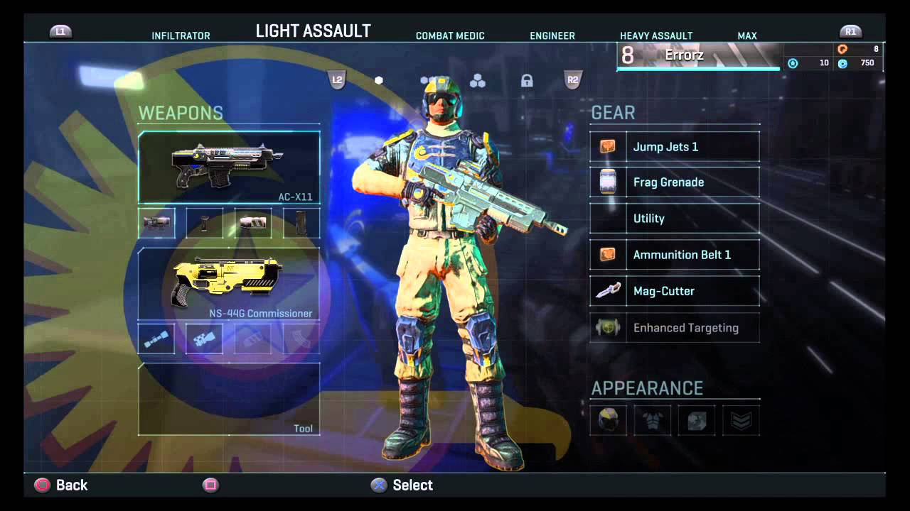 Planetside2 on ps4 basic controls