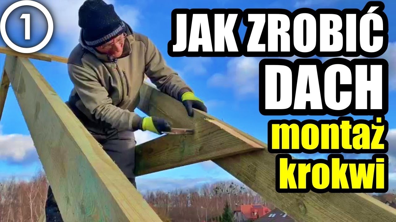 #28 Dach dwuspadowy. Montaż krokwi cz.1