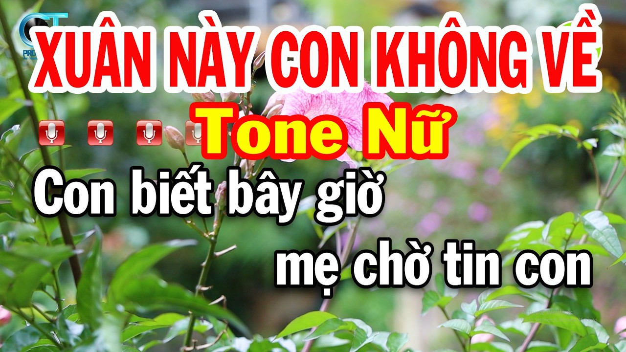 Karaoke Xuân Này Con Không Về Tone Nữ ( A# ) Nhạc Xuân Dễ Hát 2026 | Xóm Lộ