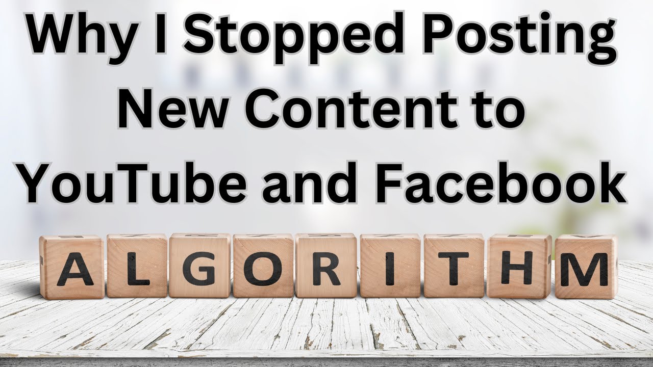 Why I Am No Longer Posting New Content on Facebook and YouTube