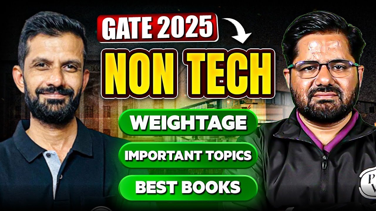 GATE 2025 Non Tech Syllabus | Weightage | Important Topics | Best Books