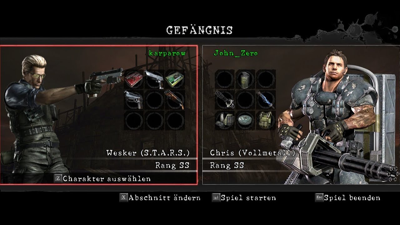 Resident Evil 5 Gold Edition [PC] - Mercenaries United - Prison DUO // (Wesker/Chris) [1157k]