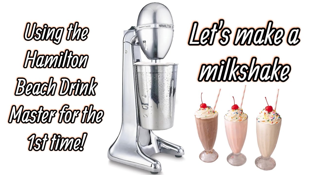 Making our 1st milkshake in the Hamilton Beach Drink Master!