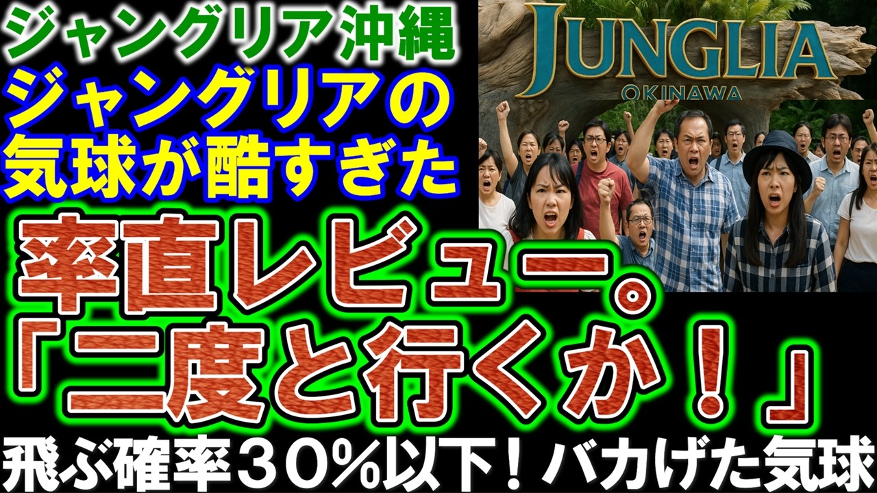 【ジャングリア沖縄】気球３つのダメポイント。「２度と行くか！」率直レビューで激怒。