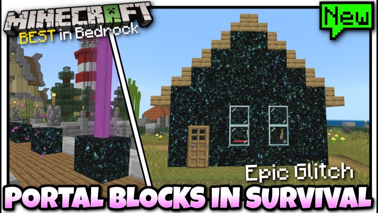 Minecraft Bedrock — КОНЕЦ БЛОКОВ ПОРТАЛА В РЕЖИМЕ ВЫЖИВАНИЯ — глюк [Руководство] MCPE / Xbox / Sw...