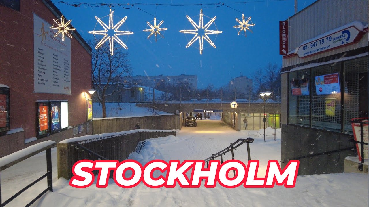 Snowy Walk in Stockholm | Älvsjö to Hagsätra | January 2024 (#642)
